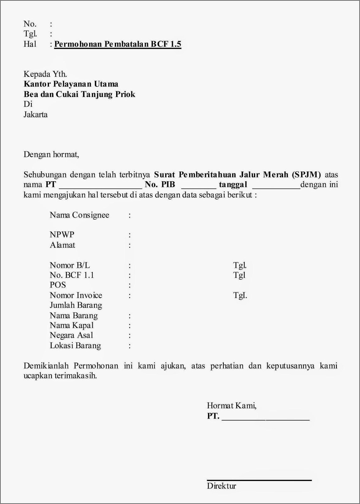 Contoh Surat Pernyataan Retur Pengembalian Barang