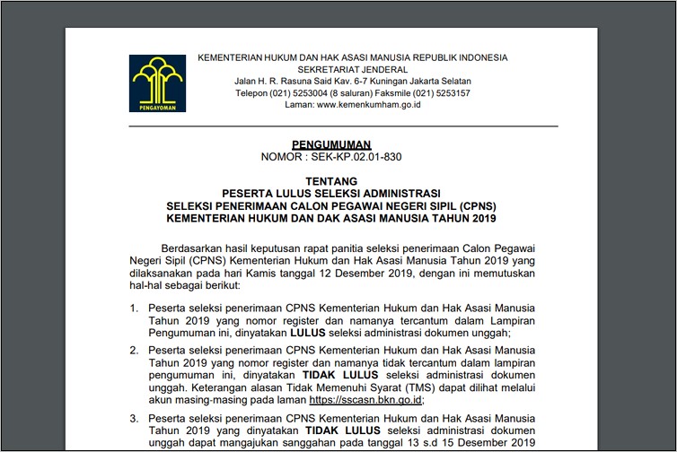 Contoh Surat Pernyataan Tkdn