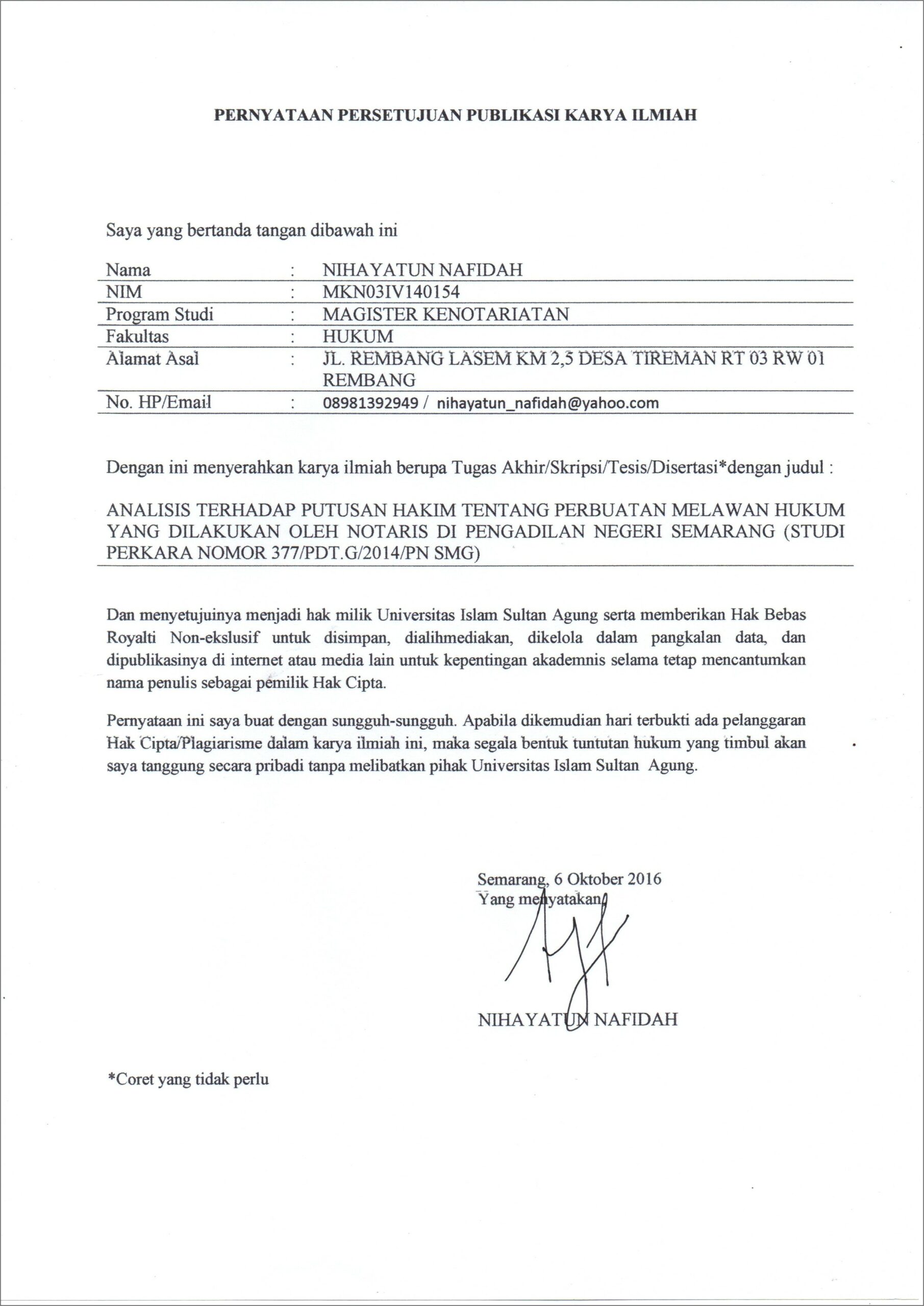 Download Contoh Surat Keterangan Kepemilikan Tanah