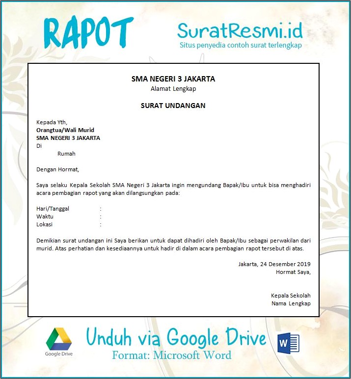 3 Contoh Surat Pribadi Dan Surat Dinas