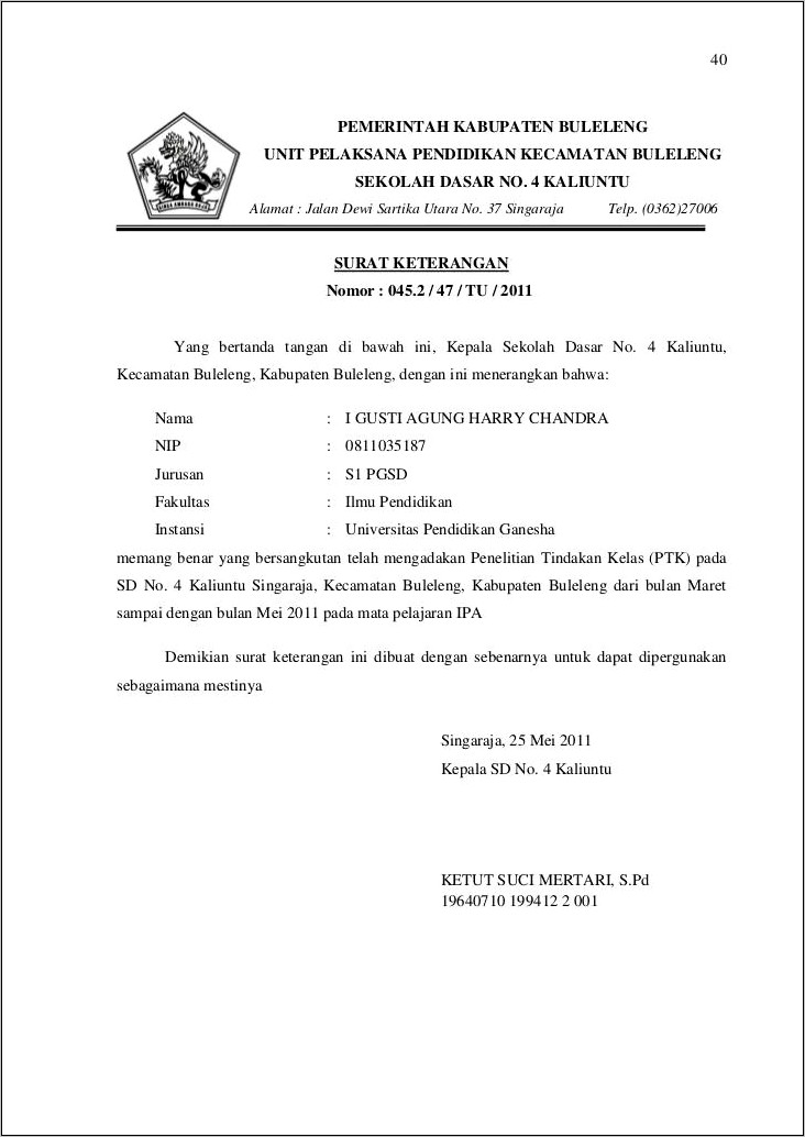 Contoh Form Surat Izin Penelitian Untuk Perusahaan