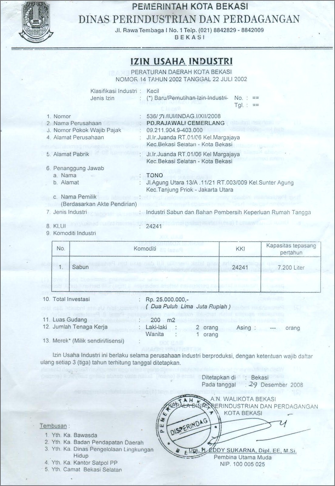 Contoh Gambar Surat Izin Usaha Industri Di Provinsi Riau