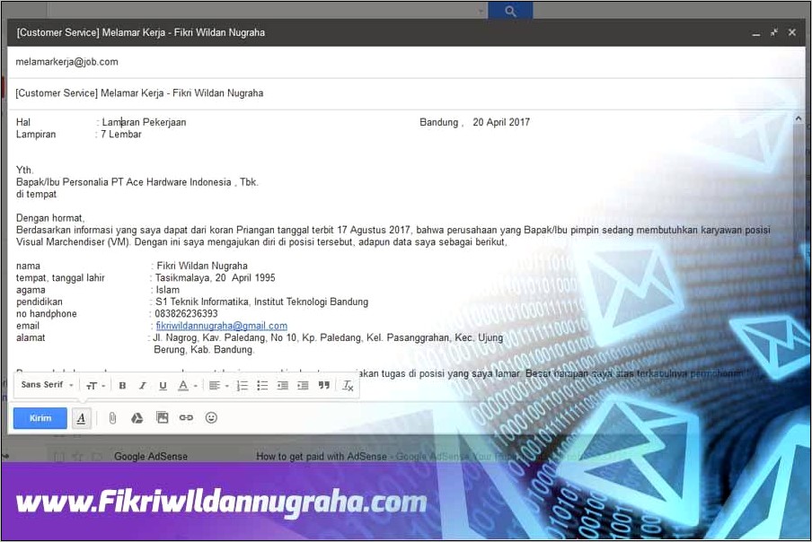 Contoh Isi Surat Cv Ke Perusahaan