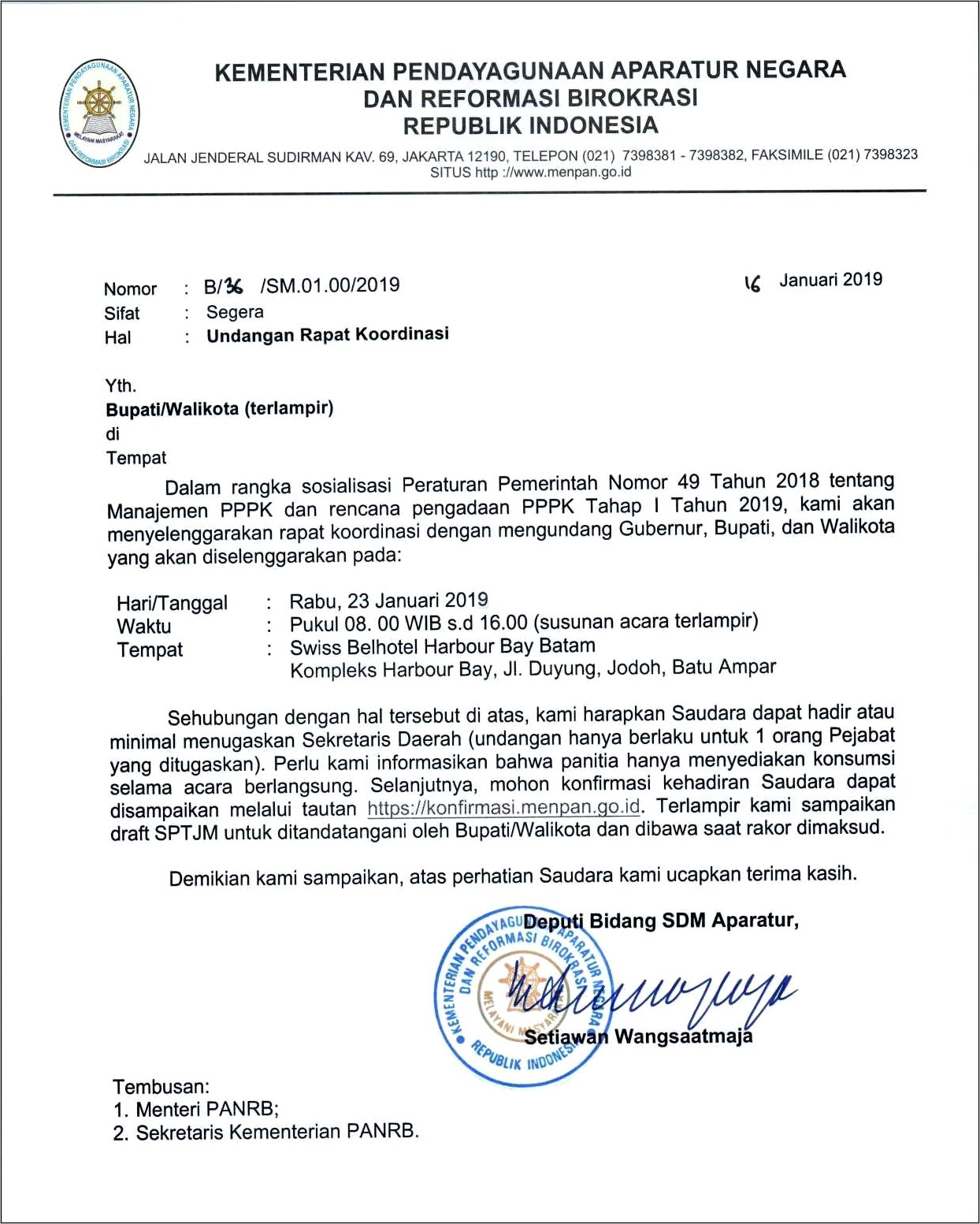 Contoh Penulisan Surat Undangan