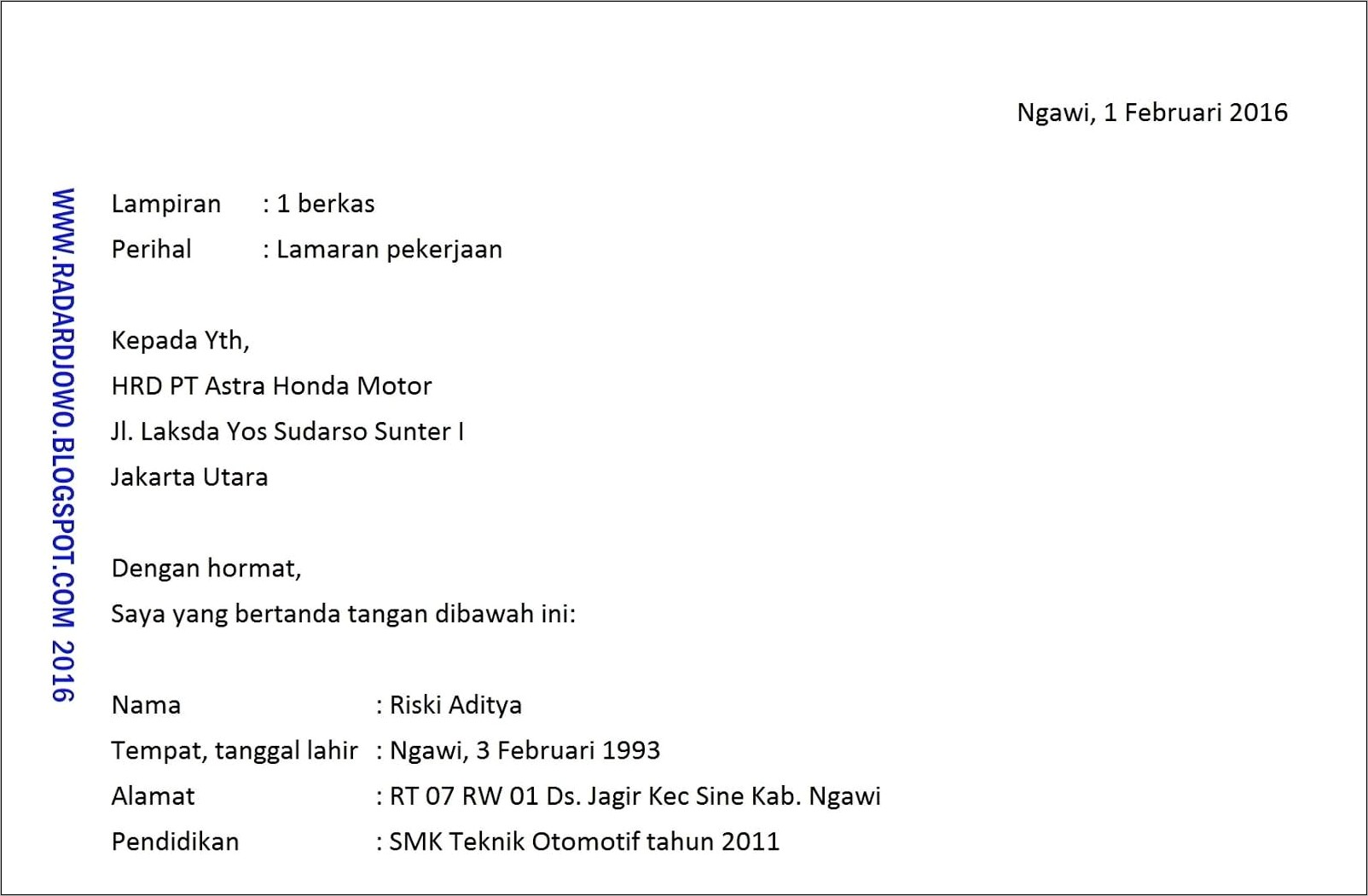 Contoh Penulisan Tempat Dan Tanggal Surat Undangan Yang Benar Adalah