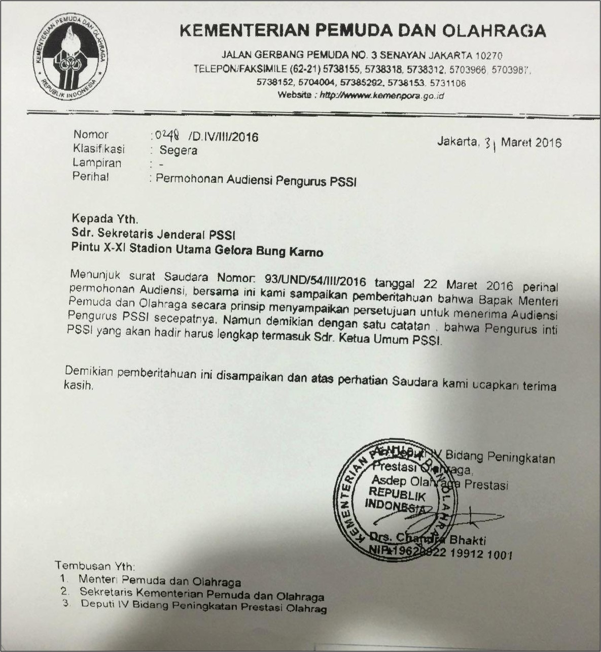 Contoh Permintaan Surat Izin Lahan Olahraga