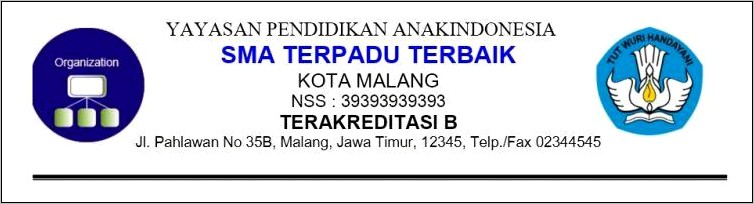 Contoh Po Kop Surat Perusahaan