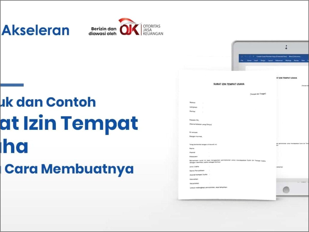 Contoh Rekomendasi Surat Izin Tempat Usaha