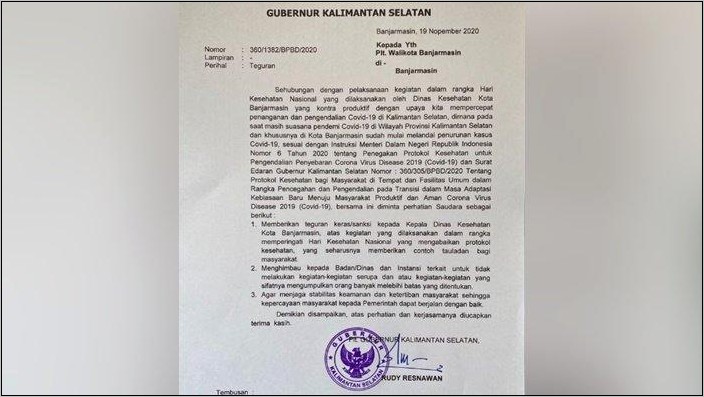 Contoh Surat Dinas Plt