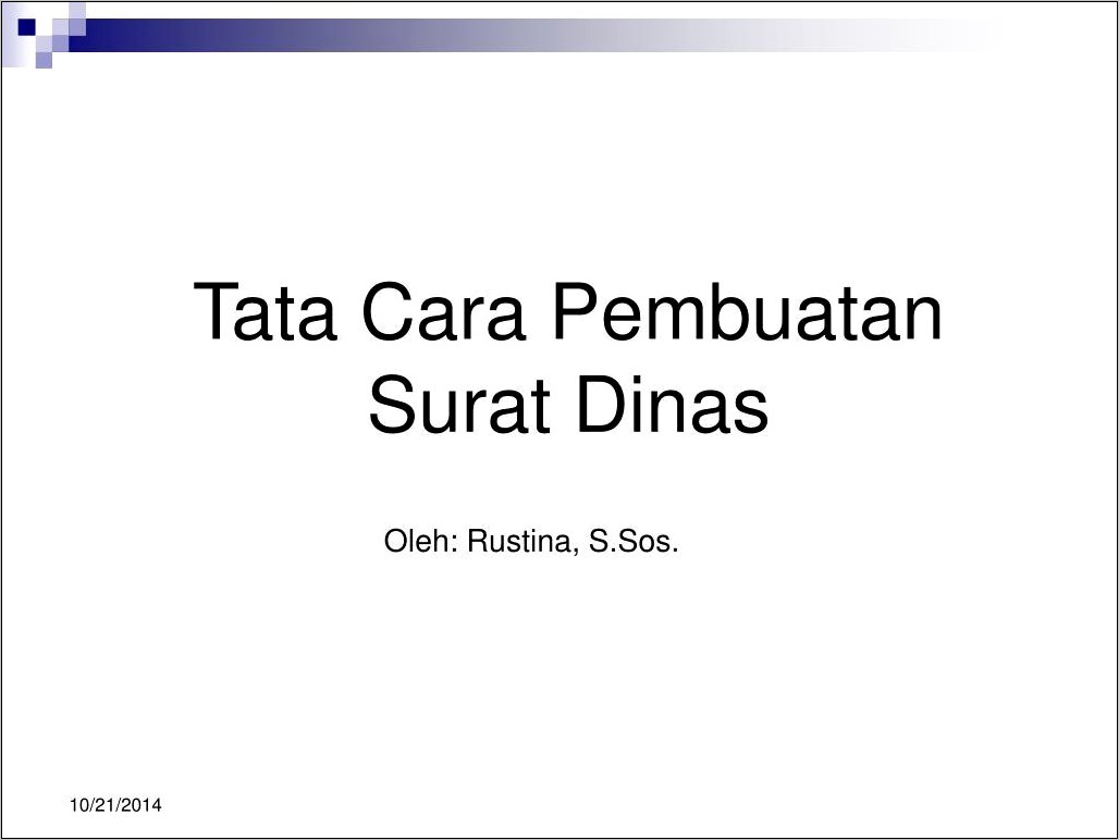Contoh Surat Dinas Ppt