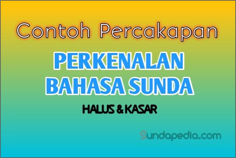 Contoh Surat Izin Bahasa Sunda