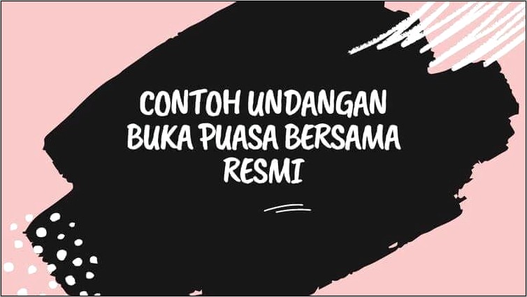 Contoh Surat Izin Buka Bersama