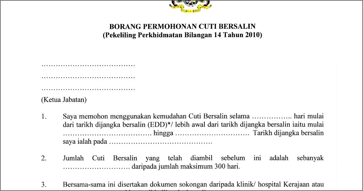 Contoh Surat Izin Cuti Menunaikan Ibadah Haji