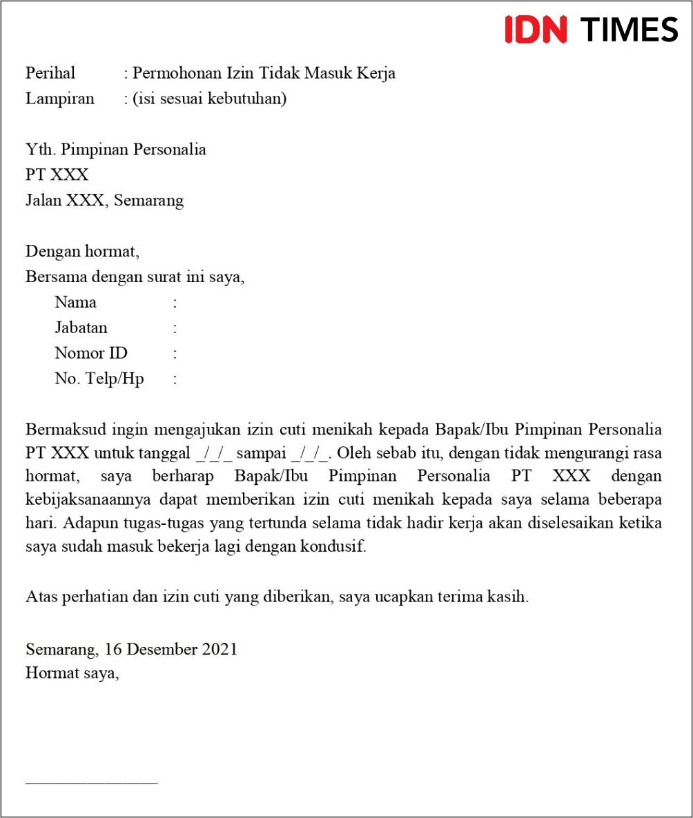 Contoh Surat Izin Dari Istri Untuk Menikah Lagi