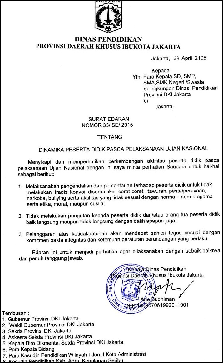 Contoh Surat Izin Dari Pariwisata Ke Sekolah