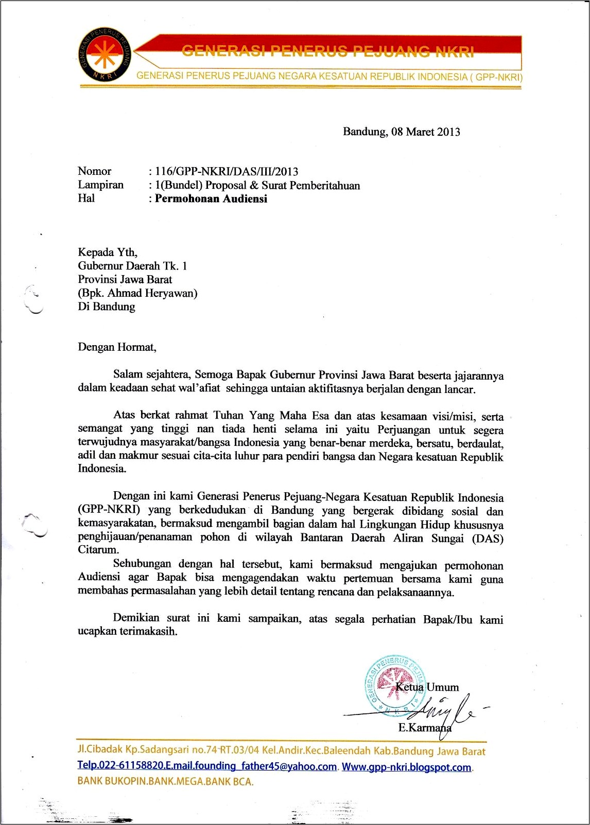 Contoh Surat Izin Dari Pmii