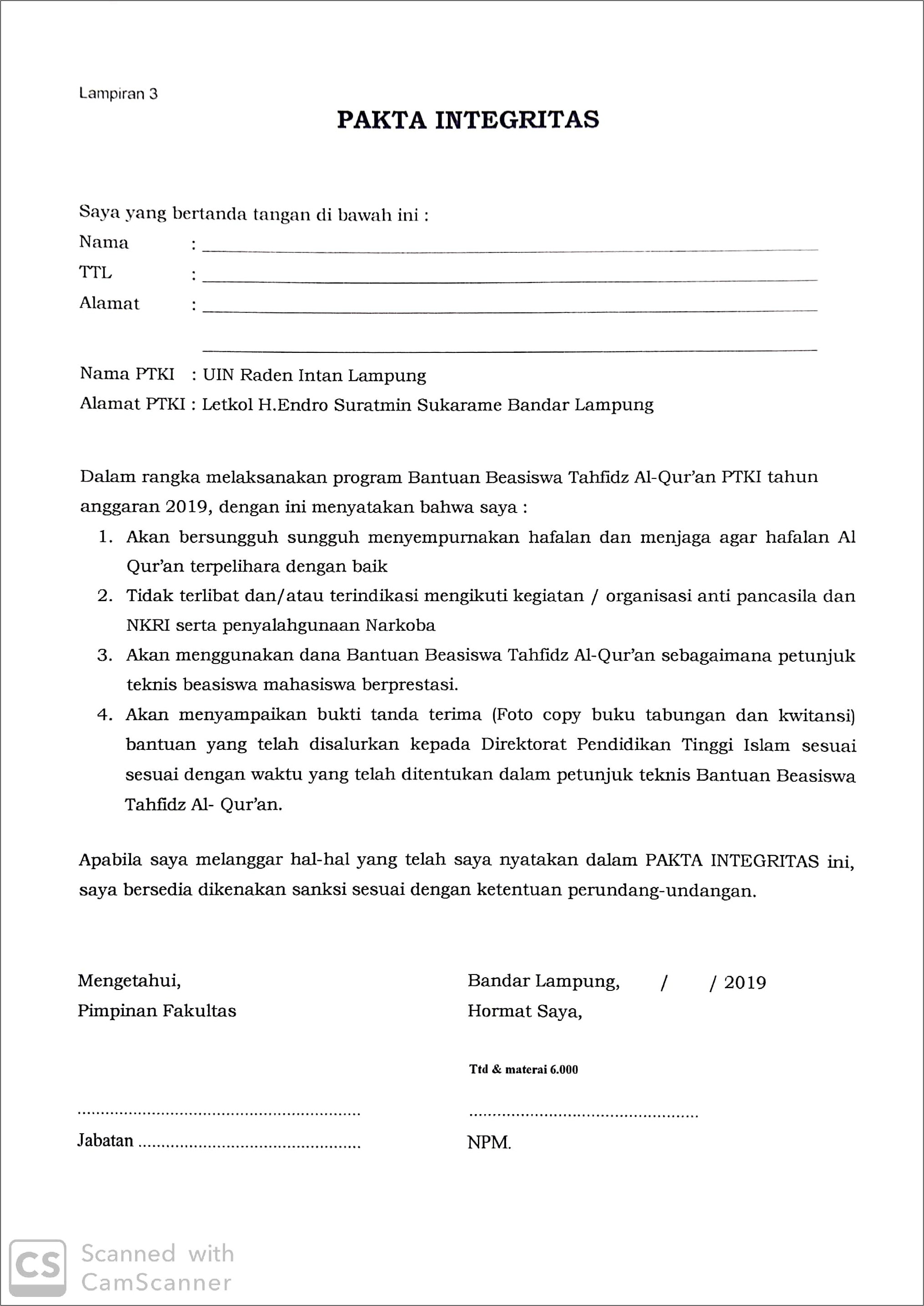 Contoh Surat Izin Ke Kemenag Mengenai Rencana Studi Banding