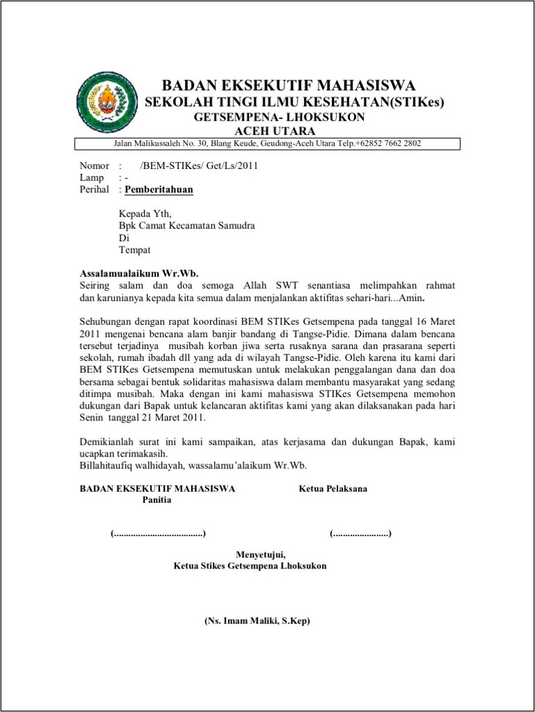 Contoh Surat Izin Kegiatan Acara Motor Ke Polisi