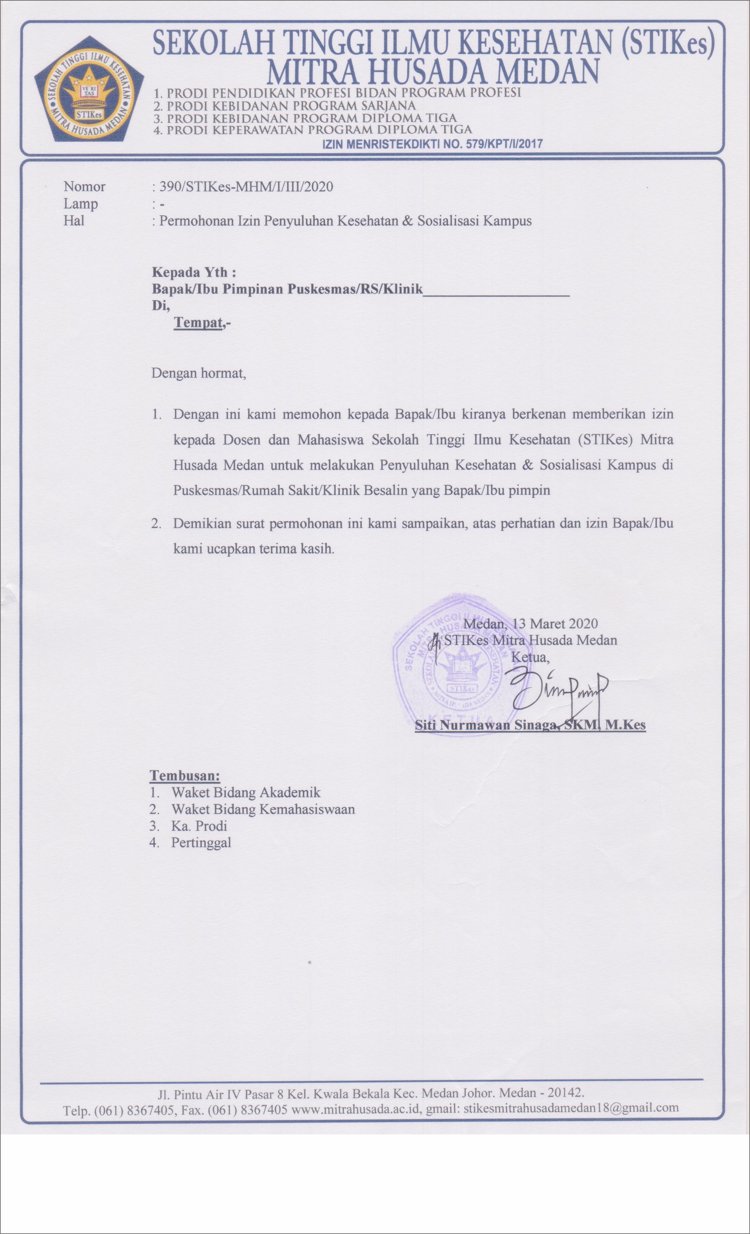 Contoh Surat Izin Kegiatan Sosialisasi Di Sekolah