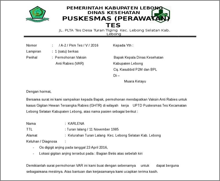 Contoh Surat Izin Penambahan Nama Bintiyusfi