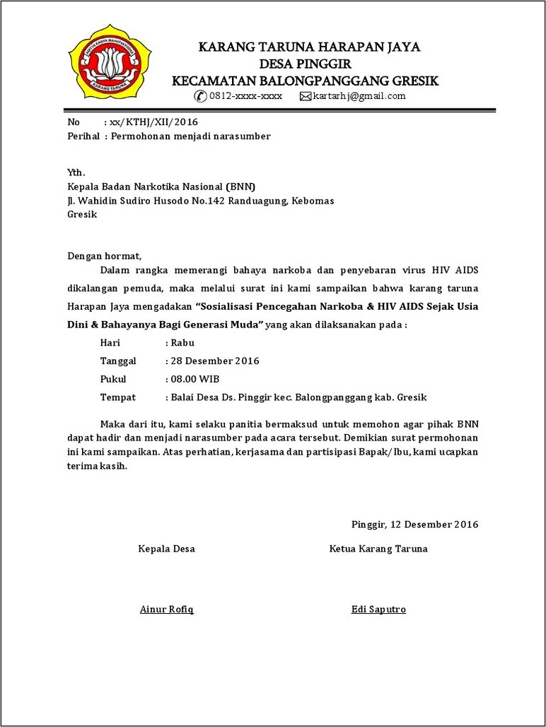 Contoh Surat Izin Pengantar Sebar Kuesioner Skripsi