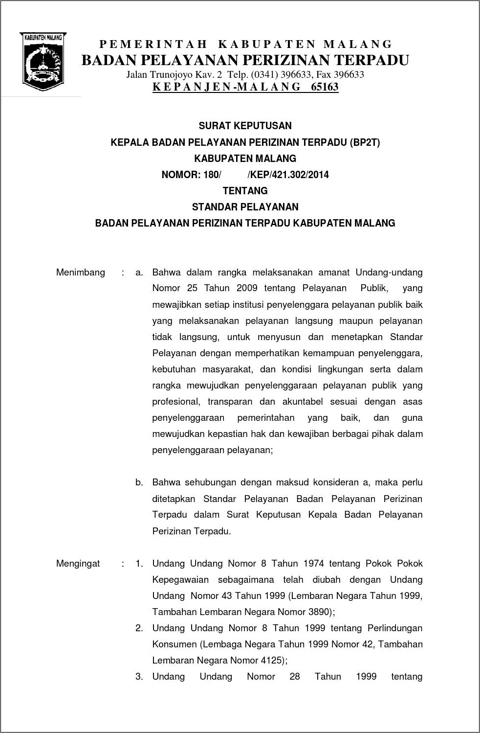 Contoh Surat Izin Perizinan Reklamasi