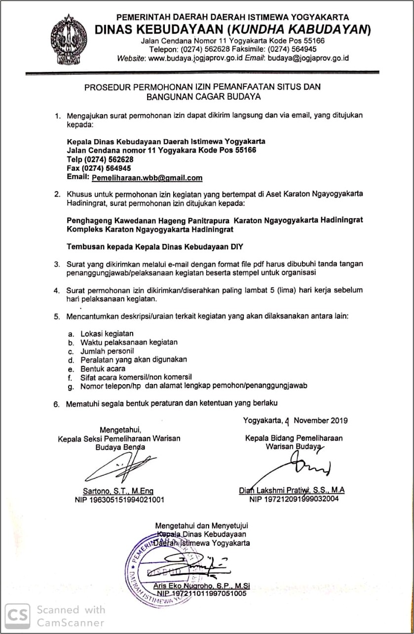 Contoh Surat Pemberian Izin Pemakaian Tempat