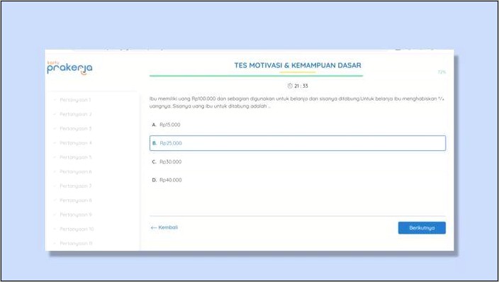 Contoh Surat Perhitungan Kemampuan Dasar Perusahaan