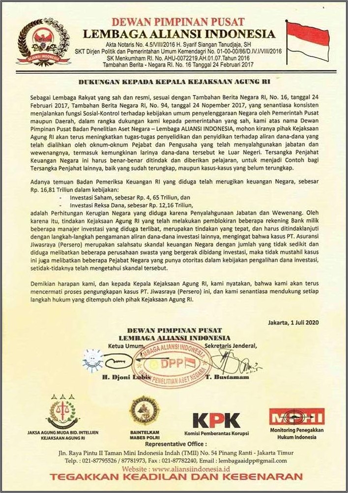 Contoh Surat Perintah Perjalanan Dinas Kemendgri
