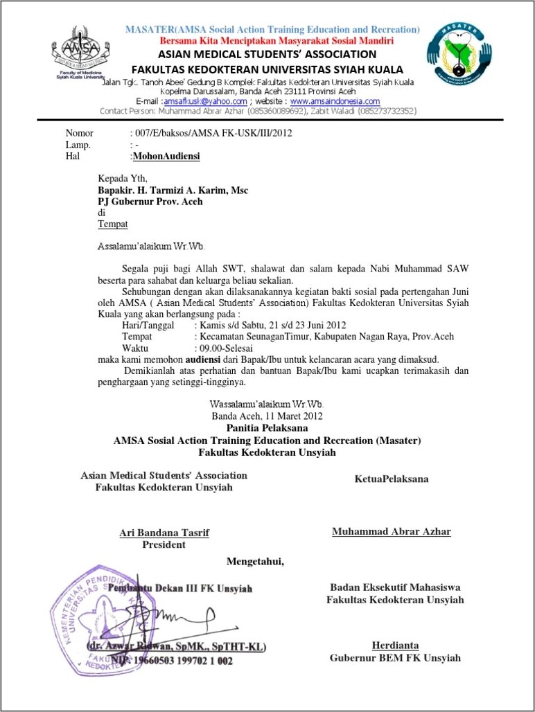 Contoh Surat Perizinan Dan Bantuan Keamanan Ke Danton Linmas