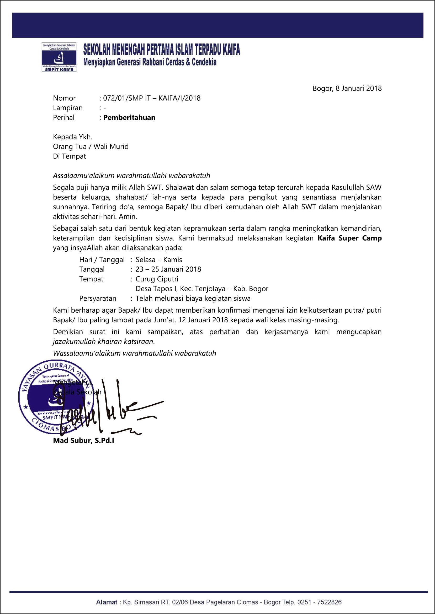 Contoh Surat Perizinan Kegiatan Di Desa.word