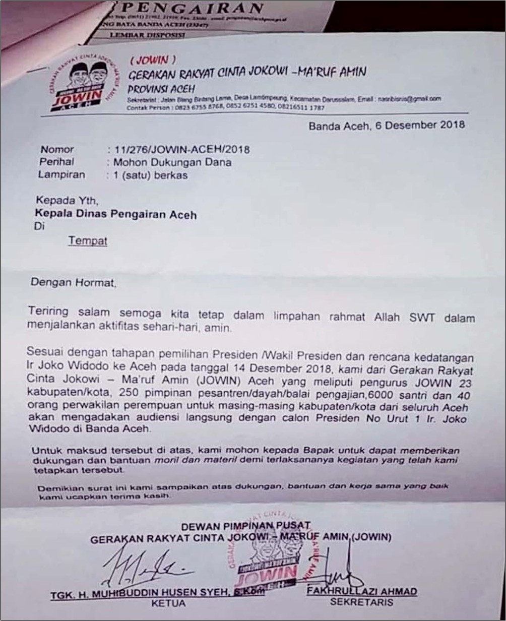 Contoh Surat Permobonan Perusahaan Bongksr Muat