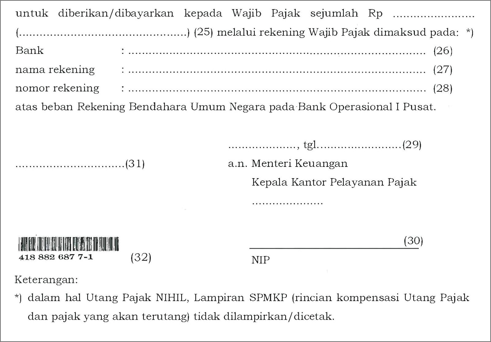 Contoh Surat Permohonan Pengembalian Kelebihan Uang