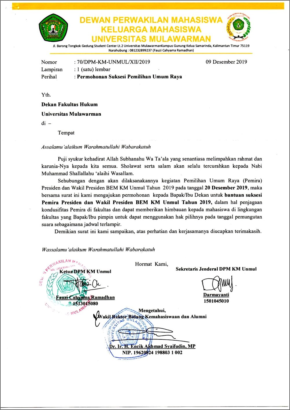 Contoh Surat Permohonan Penggunaan Fasilitasnumum
