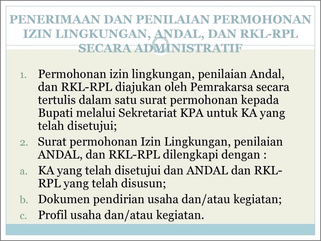 Contoh Surat Permohonan Penilaian Andal Rkl Rpl