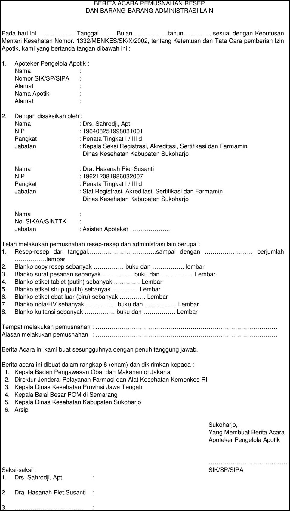 Contoh Surat Permohonan Pergantian Pengurus