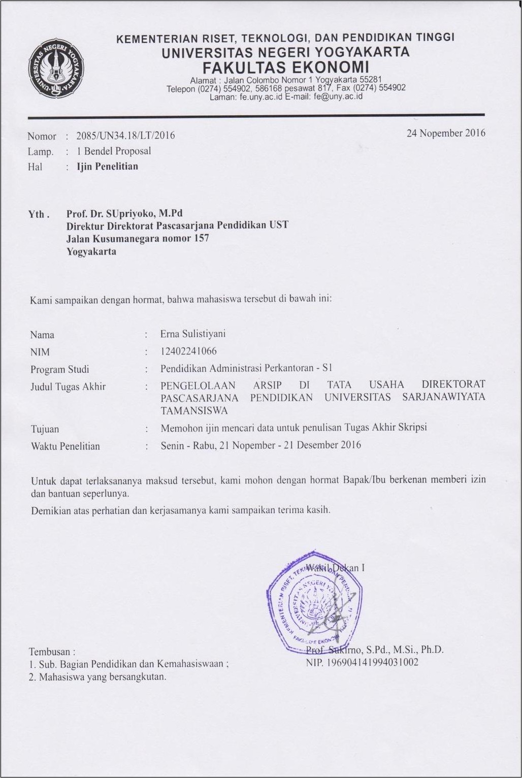 Contoh Surat Permohonan Perijinan Ke Pemadam