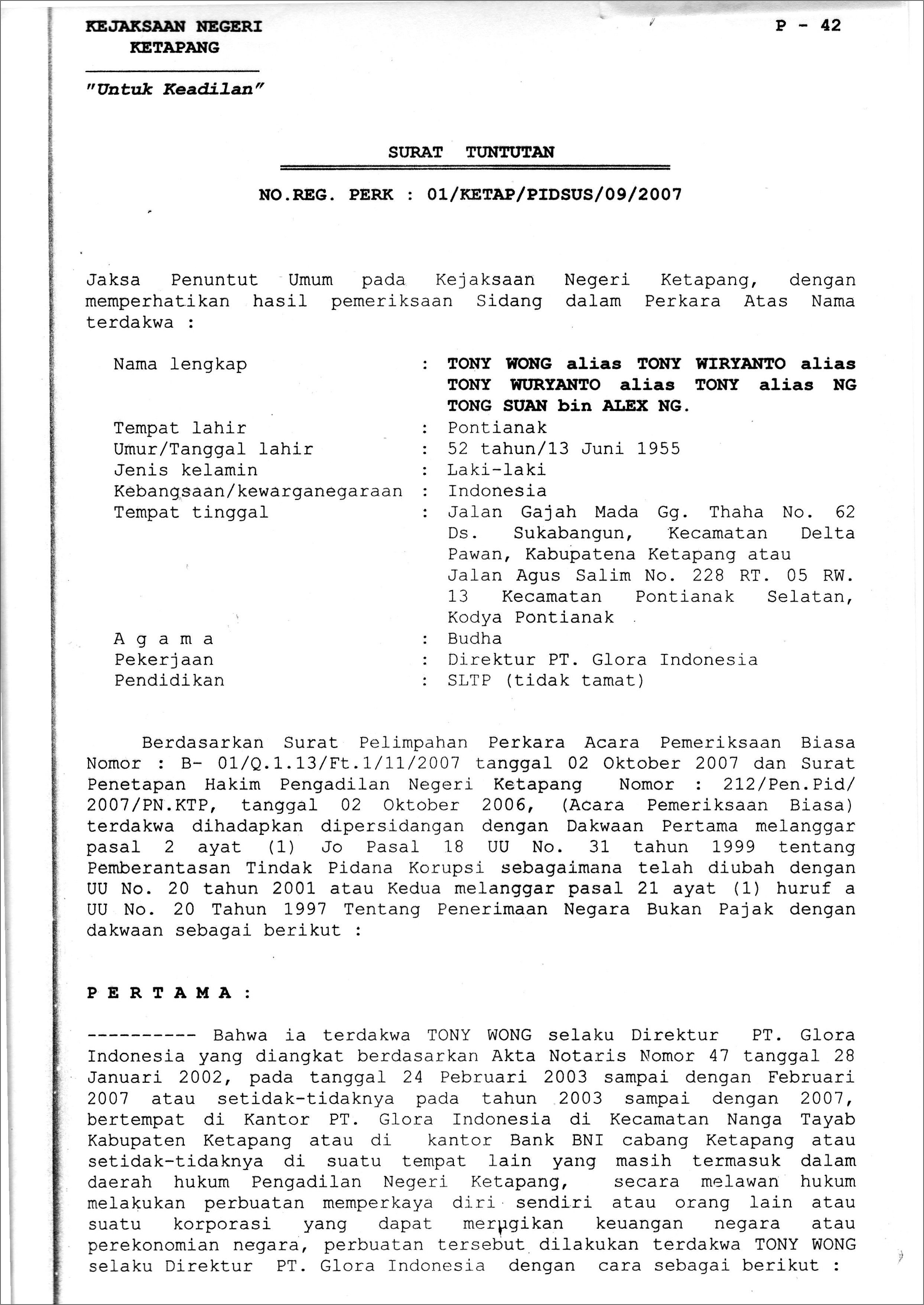 Contoh Surat Permohonan Perintah Penghentian Penyidikan