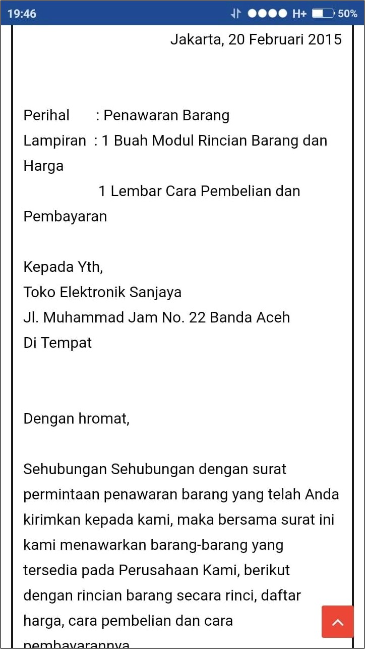 Contoh Surat Permohonan Permintaan Seragam