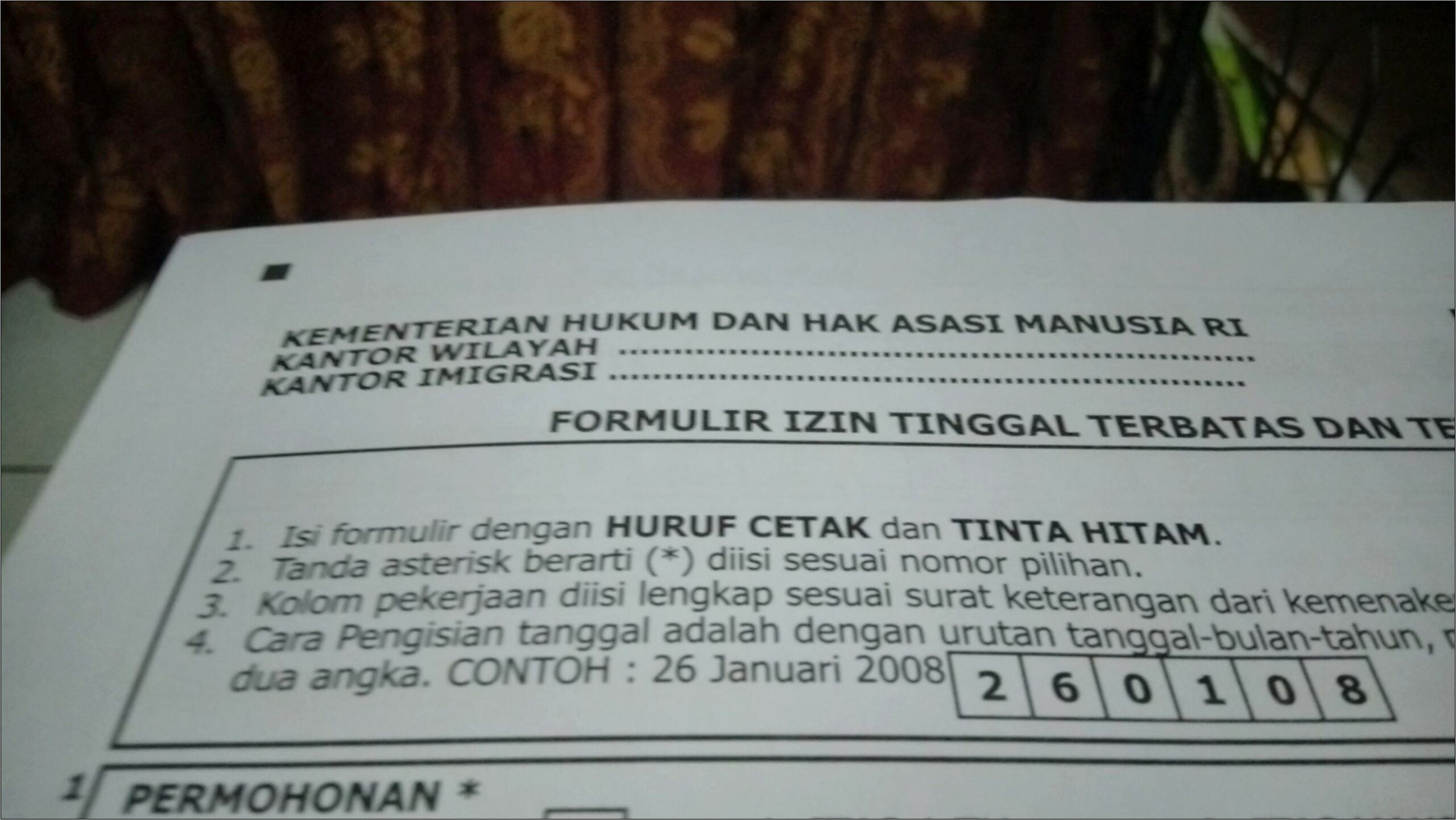 Contoh Surat Permohonan Perpanjangan Izin Tinggal Terbatas