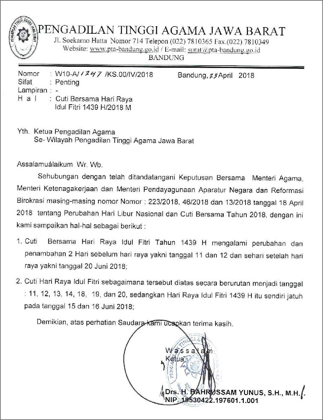 Contoh Surat Permohonan Perubahan Email Ptsp