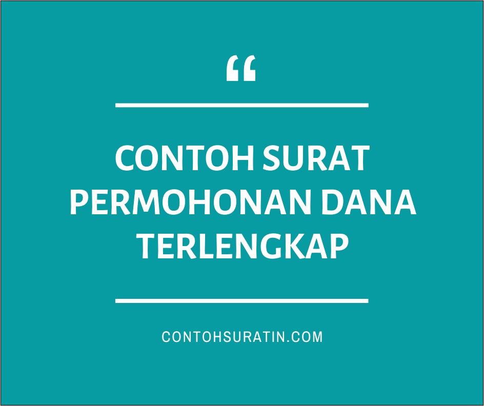 Contoh Surat Permohonan Piala