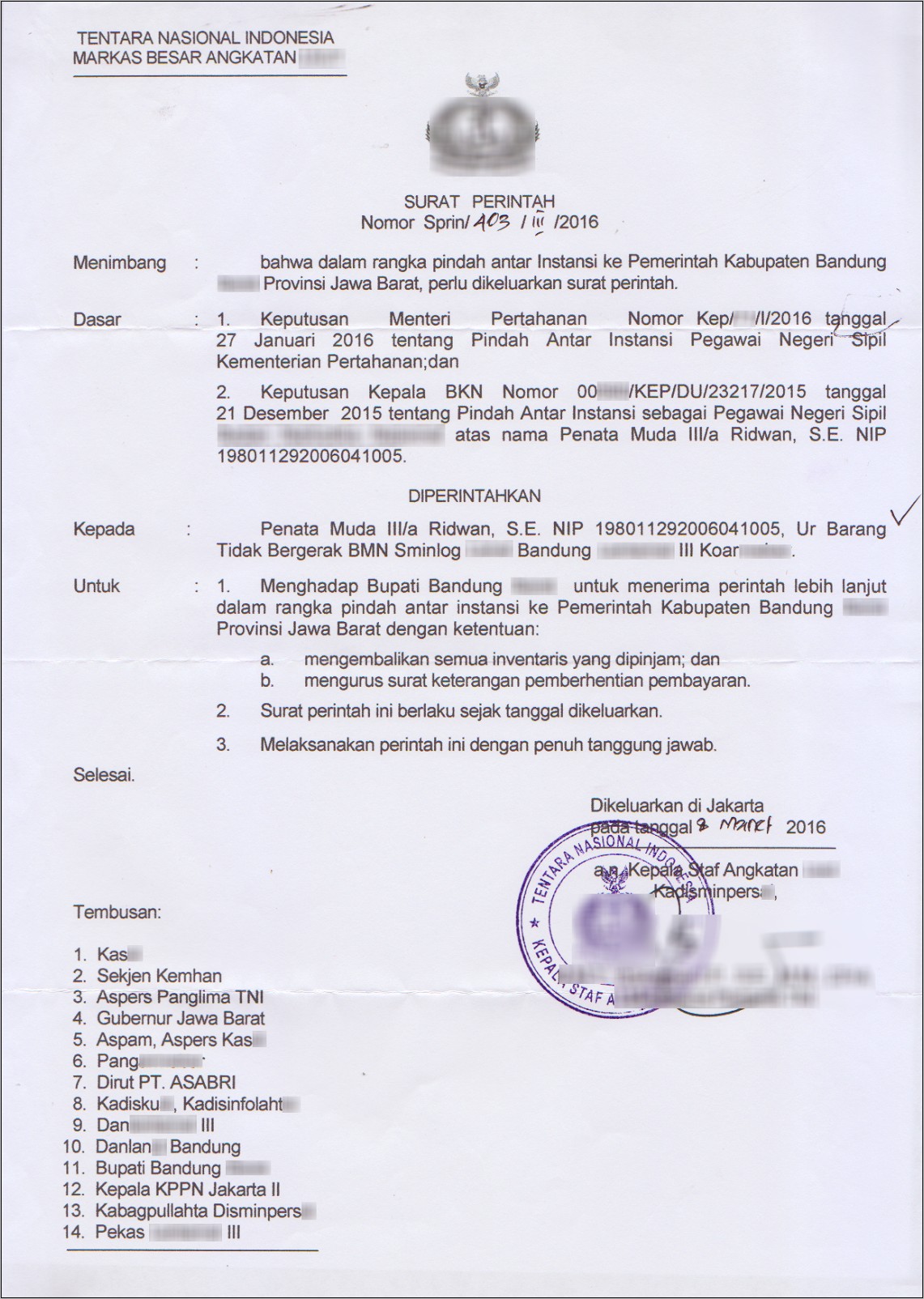 Contoh Surat Permohonan Pindah Pns Dpk Ke Lingkungan Pemerintah
