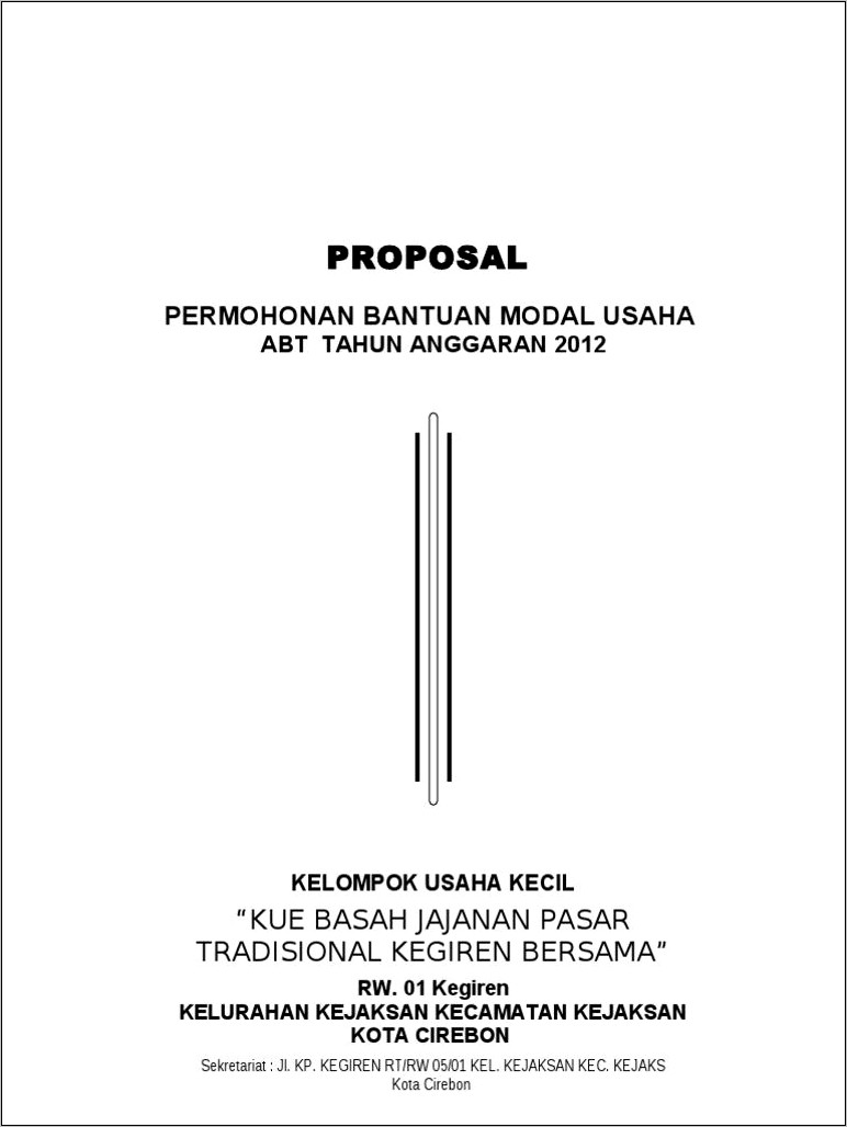 Contoh Surat Permohonan Pinjaman Modal Usaha Perorangan