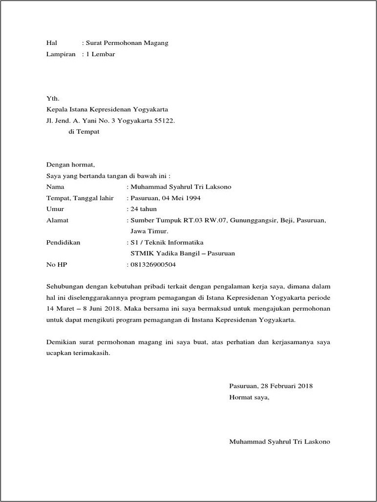 Contoh Surat Permohonan Ppat 2018