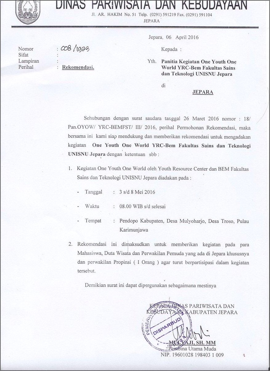 Contoh Surat Permohonan Ppjp