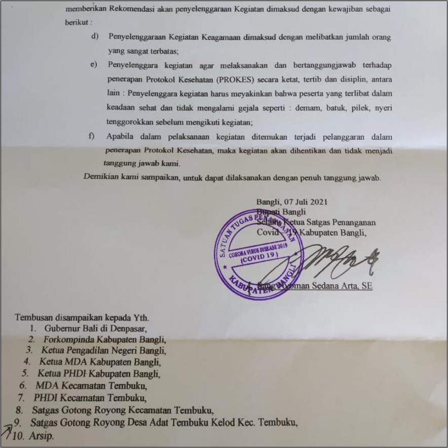 Contoh Surat Permohonan Rekomendasi Camat