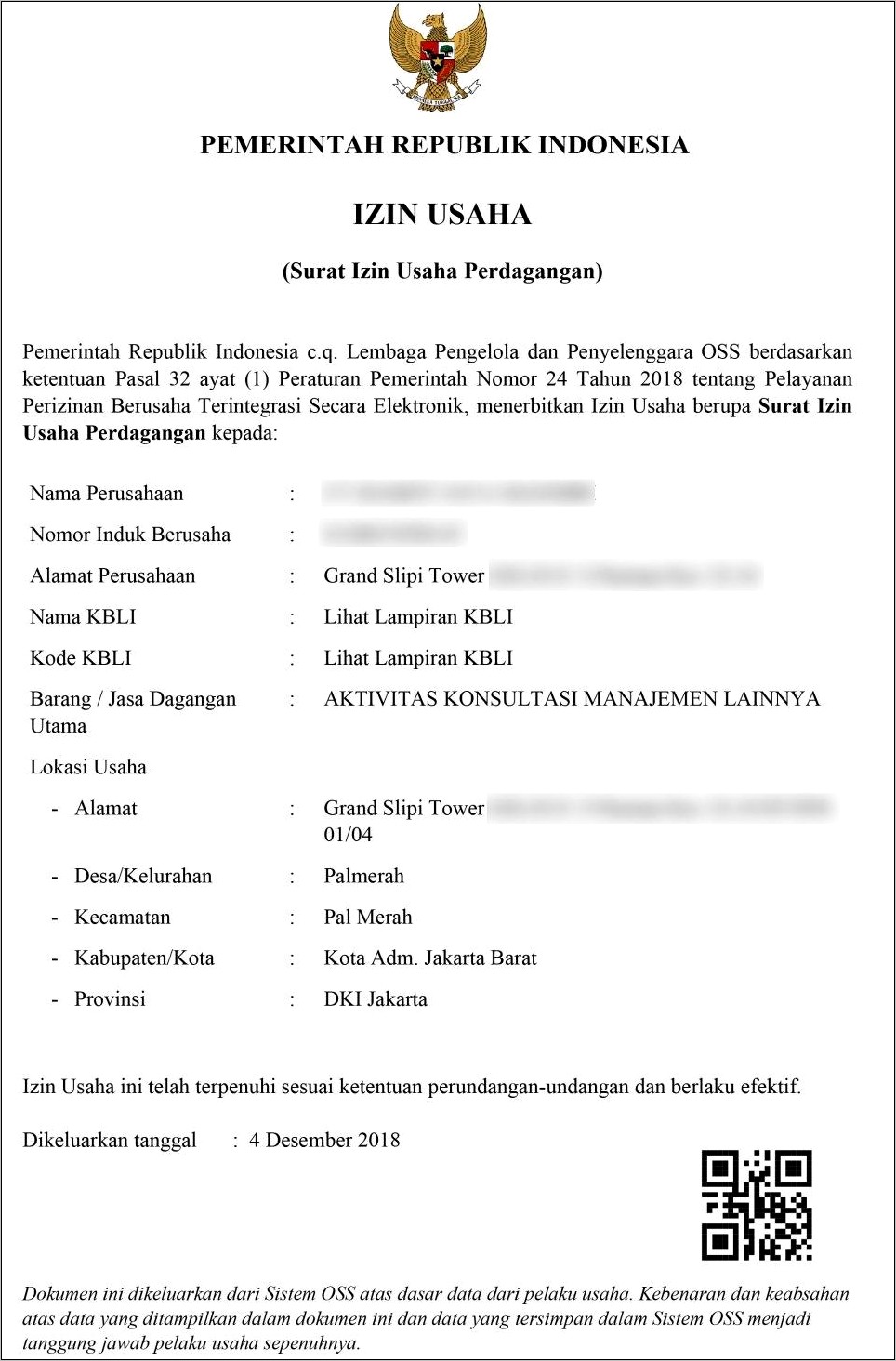 Contoh Surat Permohonan Rekomendasi Izin Usaha