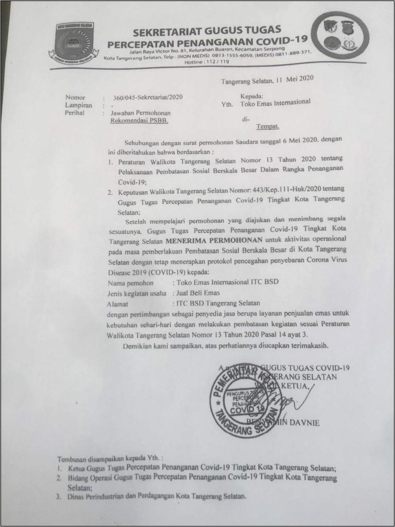 Contoh Surat Permohonan Rekomendasi Sekolah Kota