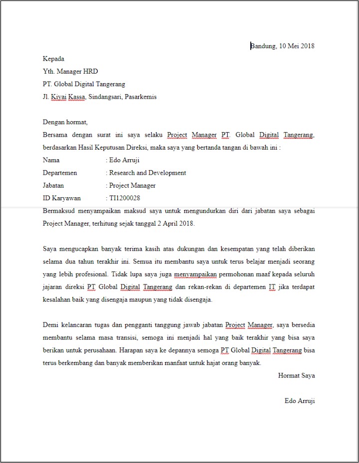 Contoh Surat Permohonan Resmi Kepada Kyai